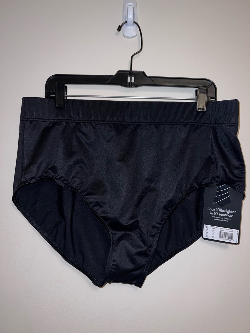 Miraclesuit 6518801W Bikini Bottoms Black 20W NWT Full Coverage Slimming